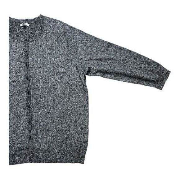 Croft & Barrow Women Cardigan Plus Size 2X Button Heather Black Silver Sparkle - Picture 4 of 12